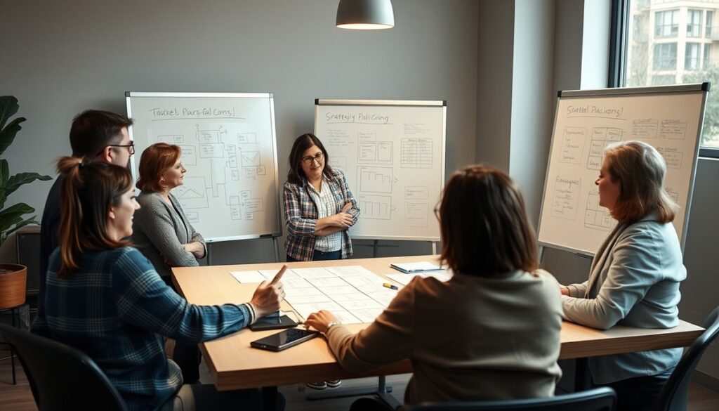 Sesión de planificación estratégica para reestructuración de empresa familiar con cronograma paso a paso y asignación de responsabilidades Monitorizar y evaluar los resultados